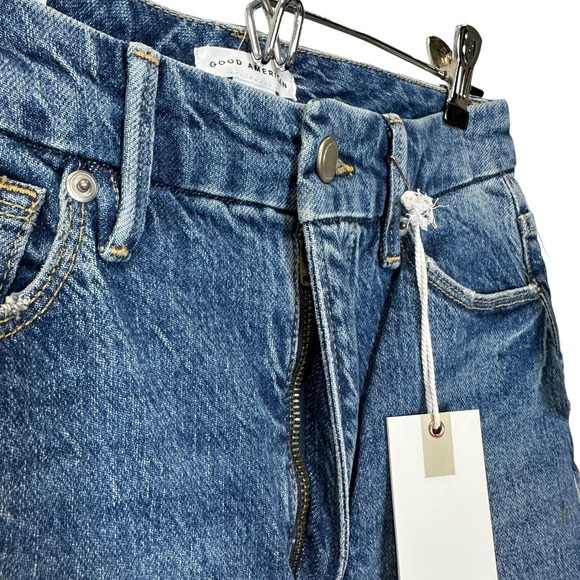 Good American Good Classic Jeans High Rise Skinnyish Fit Women’s 4/27 Blue NWT - Picture 4 of 10